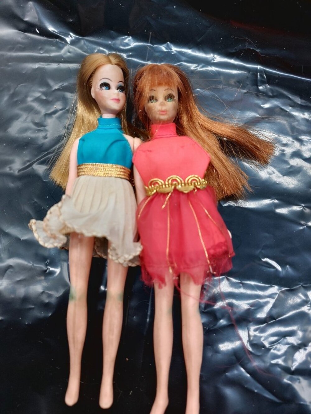 Vintage Dawn Fashion Doll & Glori Redhead Side Part Friend 1970s Topper Toy READ